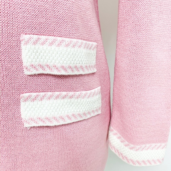 Vintage 1980s Pink Cardigan Sweater Button Sweater - Picture 6 of 8